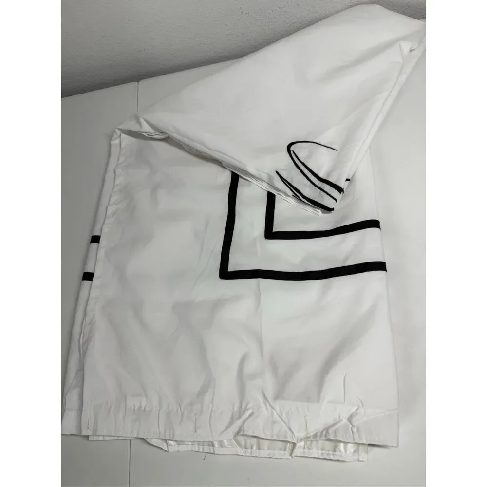 Black & White Monogrammed M Shower Curtain 70” L x 67” W